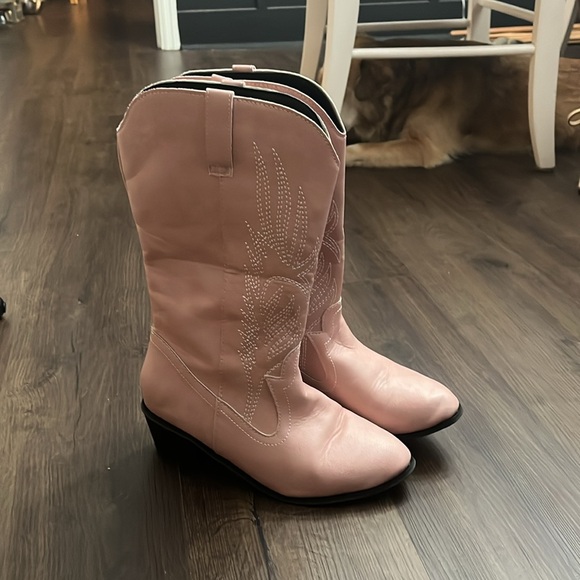 Baby Pink cowboy boots size 7 - Picture 4 of 5